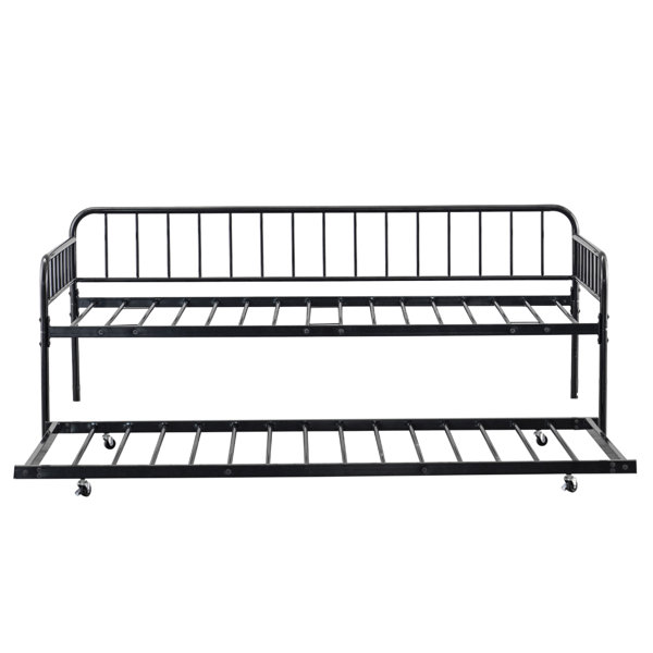 Latitude Run® Twin Iron Daybed with Trundle Wayfair
